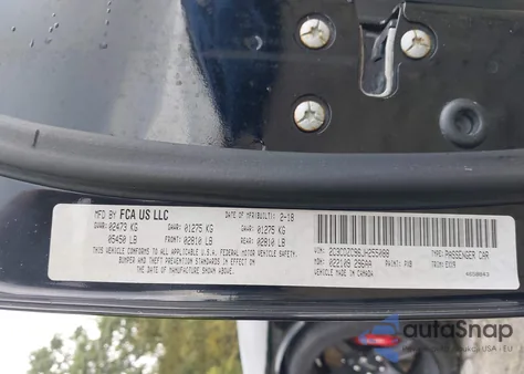 2018 Dodge Challenger Srt Hellcat из США, поврежденный, VIN 2C3CDZC96JH255088